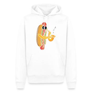 Saxophonist Saxophone Wurst Music Musician - Men’s Premium Organic Hoodie - white - Front - Nico (187cm)