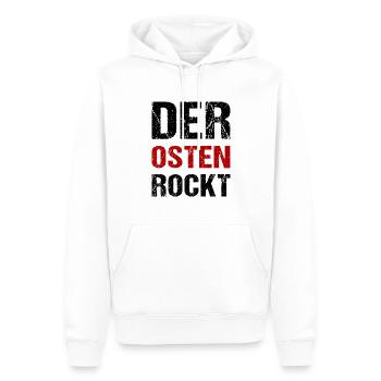 Der Osten Rockt Ossi DDR Ostdeutschland - Männer Premium Bio Hoodie - Weiß - Vorne - Nico (187cm)