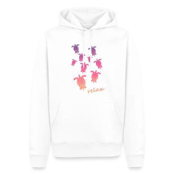 Schildkröten Turtle relax - Männer Premium Bio Hoodie - Weiß - Vorne - Nico (187cm)