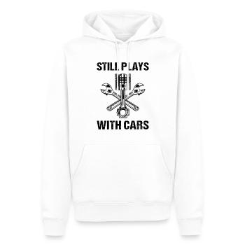 Still Plays With Cars Autofahrer Tuner Auto - Männer Premium Bio Hoodie - Weiß - Vorne - Nico (187cm)