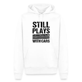 Still Plays With Cars Auto - Männer Premium Bio Hoodie - Weiß - Vorne - Nico (187cm)