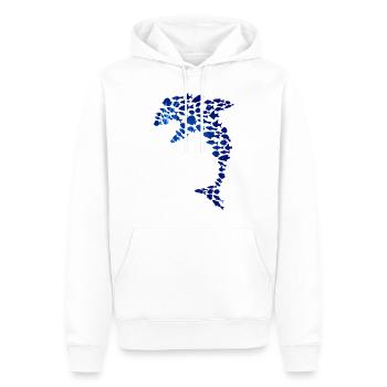 Dolphin School of Fish Sea Ocean Fish - Men’s Premium Organic Hoodie - white - Front - Nico (187cm)