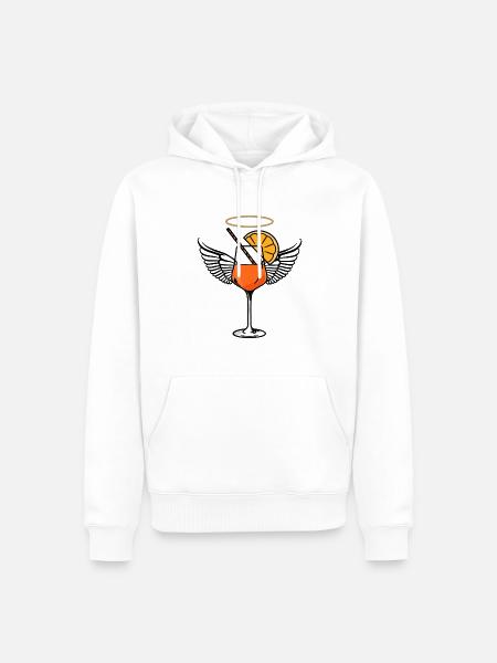 Holy Aperoly Aperitif Cocktail - Men’s Premium Organic Hoodie - white