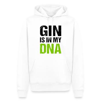 Le gin est dans mon ADN Toast Gin - Sweat à capuche Premium bio Homme - blanc - Devant - Nico (187cm)