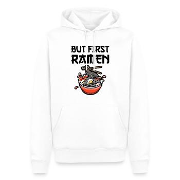 But First Ramen Japanische Nudelsuppe Ramen - Männer Premium Bio Hoodie - Weiß - Vorne - Nico (187cm)