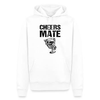 Cheers Mate - Männer Premium Bio Hoodie - Weiß - Vorne - Nico (187cm)