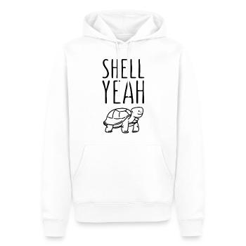 Shell Yeah Schildkröte - Männer Premium Bio Hoodie - Weiß - Vorne - Nico (187cm)