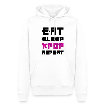 Eat Sleep K-Pop Repeat - Men’s Premium Organic Hoodie - white - Front - Nico (187cm)