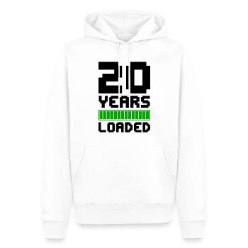 20 Years Loaded 20th Birthday - Men’s Premium Organic Hoodie - white - Front - Nico (187cm)
