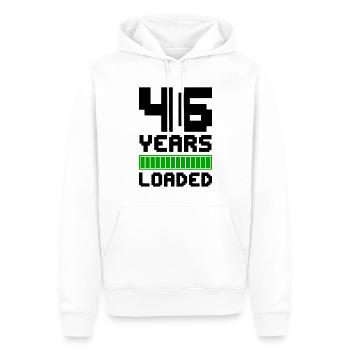 46 Years Loaded 46th Birthday - Men’s Premium Organic Hoodie - white - Front - Nico (187cm)