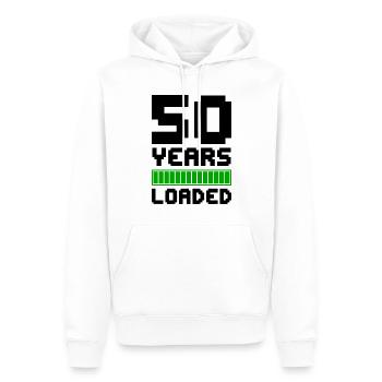 50 Years Loaded 50. Geburtstag - Männer Premium Bio Hoodie - Weiß - Vorne - Nico (187cm)