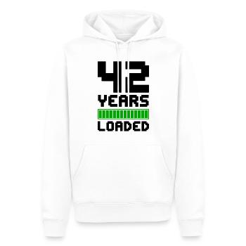 42 Years Loaded 42nd Birthday - Men’s Premium Organic Hoodie - white - Front - Nico (187cm)