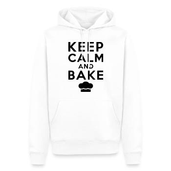 Keep Calm And Bake Baking - Men’s Premium Organic Hoodie - white - Front - Nico (187cm)