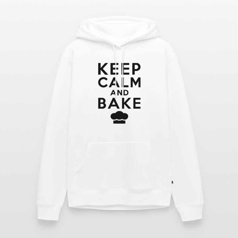 Keep Calm And Bake Backen Männer Premium Bio Hoodie