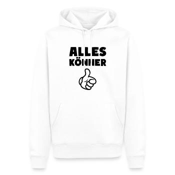 Alles Könner - Männer Premium Bio Hoodie - Weiß - Vorne - Nico (187cm)