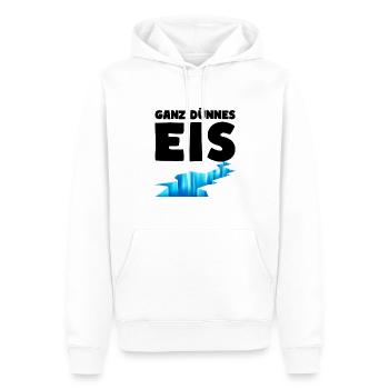 Ganz dünnes Eis Humor Sehr dünnes Eis - Männer Premium Bio Hoodie - Weiß - Vorne - Nico (187cm)