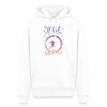 team skiing - Männer Premium Bio Hoodie - Weiß - Vorne - Nico (187cm)