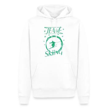 Skiing - Männer Premium Bio Hoodie - Weiß - Vorne - Nico (187cm)