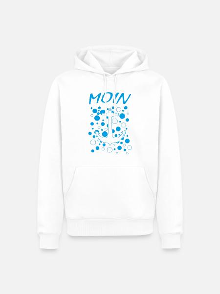Moin - Männer Premium Bio Hoodie - Weiß