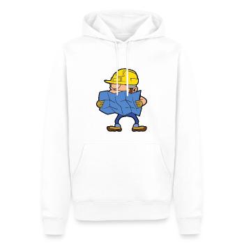 Baufirma Bauunternehmen Bauarbeiter - Männer Premium Bio Hoodie - Weiß - Vorne - Nico (187cm)