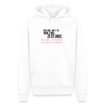 Urlaub lustiger Spruch - Männer Premium Bio Hoodie - Weiß - Vorne - Nico (187cm)