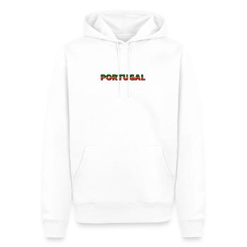 PORTUGAL. SAMER BRÉSIL - Sweat à capuche Premium bio Homme - blanc - Devant - Nico (187cm)