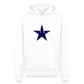 STERN. STERN. STERNE. FEST. JAHRESTAG. WEIHNACHTEN. - Männer Premium Bio Hoodie - Weiß - Vorne - Nico (187cm)