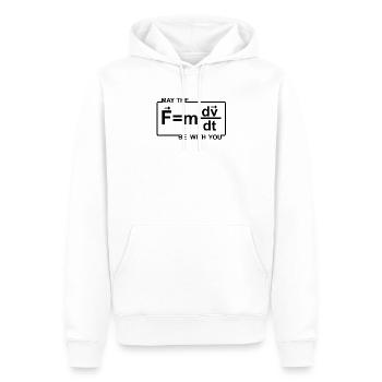 Science May The Force Star Equation Funny Space - Männer Premium Bio Hoodie - Weiß - Vorne - Nico (187cm)