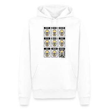 Nichts Geht Über Fußball! (Fußballfan / POS / PNG) - Männer Premium Bio Hoodie - Weiß - Vorne - Nico (187cm)