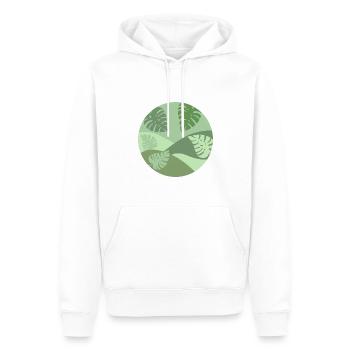 Tropisches Pflanzen Design - Männer Premium Bio Hoodie - Weiß - Vorne - Nico (187cm)