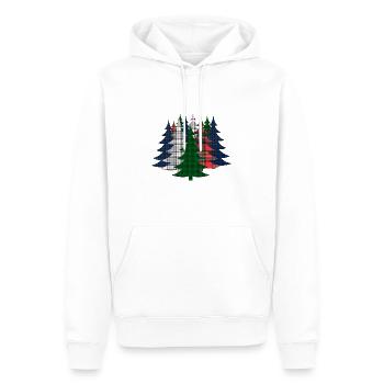 Arbre de Noël - Sweat à capuche Premium bio Homme - blanc - Devant - Nico (187cm)