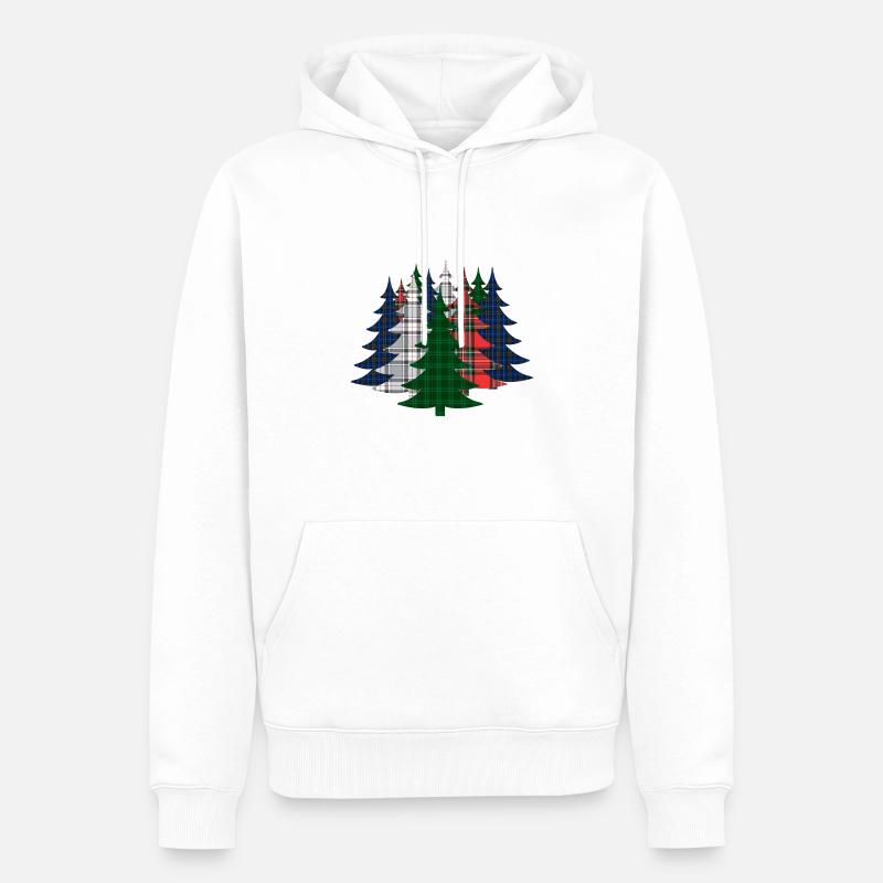 Weihnachtsbaum - Männer Premium Bio Hoodie - Weiß