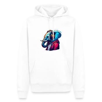 Je ne peux pas penser clairement - Sweat à capuche Premium bio Homme - blanc - Devant - Nico (187cm)