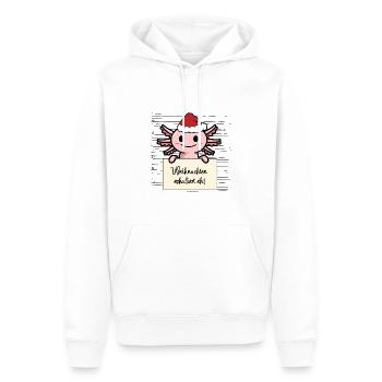 Es eskaliert eh lustige Weihnachten Axolotl - Männer Premium Bio Hoodie - Weiß - Vorne - Nico (187cm)