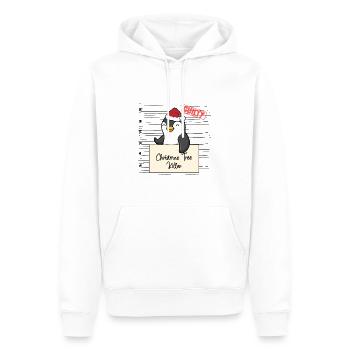 Weihnachtsbaum Umschubser Pinguin - Männer Premium Bio Hoodie - Weiß - Vorne - Nico (187cm)
