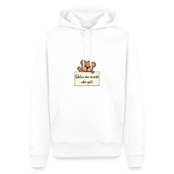 Bär lustiger Spruch humor Gefängnisbild - Männer Premium Bio Hoodie - Weiß - Vorne - Nico (187cm)