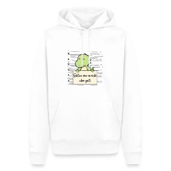 Dinosaurier lustiger Spruch humor Gefängnisbild - Männer Premium Bio Hoodie - Weiß - Vorne - Nico (187cm)