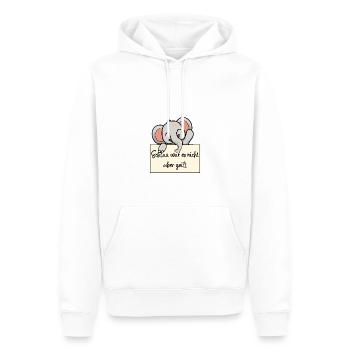 Elefant lustiger Spruch humor Gefängnisbild - Männer Premium Bio Hoodie - Weiß - Vorne - Nico (187cm)