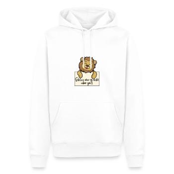 Löwe lustiger Spruch humor Gefängnisbild - Männer Premium Bio Hoodie - Weiß - Vorne - Nico (187cm)