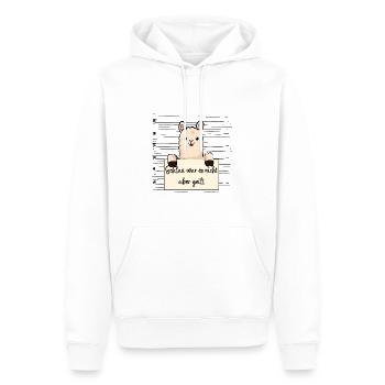 Lama lustiger Spruch humor Gefängnisbild - Männer Premium Bio Hoodie - Weiß - Vorne - Nico (187cm)