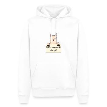 Lama lustiger Spruch humor Gefängnisbild - Männer Premium Bio Hoodie - Weiß - Vorne - Nico (187cm)