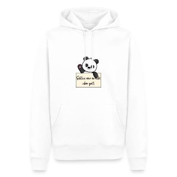 Panda lustiger Spruch humor Gefängnisbild - Männer Premium Bio Hoodie - Weiß - Vorne - Nico (187cm)