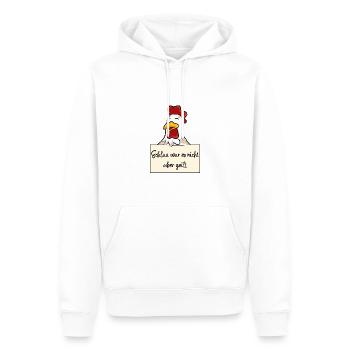 Huhn lustiger Spruch humor Gefängnisbild - Männer Premium Bio Hoodie - Weiß - Vorne - Nico (187cm)