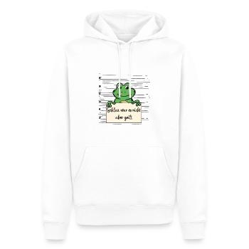 Frosch lustiger Spruch humor Gefängnisbild - Männer Premium Bio Hoodie - Weiß - Vorne - Nico (187cm)