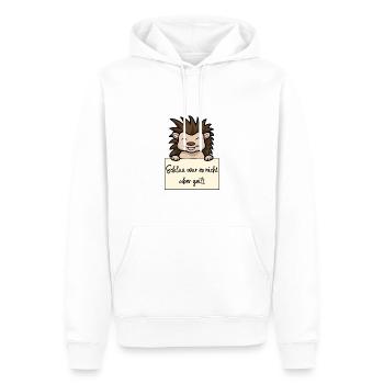 Igel lustiger Spruch humor Gefängnisbild - Männer Premium Bio Hoodie - Weiß - Vorne - Nico (187cm)