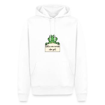 Frosch lustiger Spruch humor Gefängnisbild - Männer Premium Bio Hoodie - Weiß - Vorne - Nico (187cm)