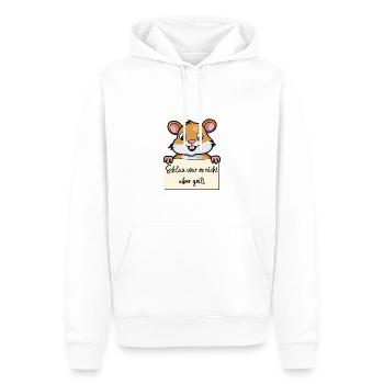 Hamster lustiger Spruch humor Gefängnisbild - Männer Premium Bio Hoodie - Weiß - Vorne - Nico (187cm)
