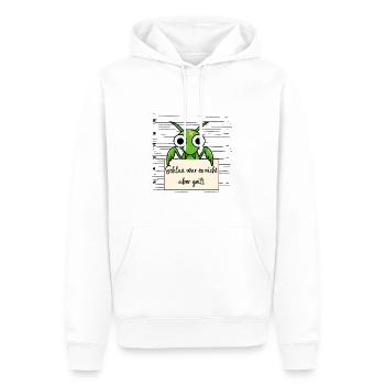 Gottesanbeterin lustiger Spruch humor Gefängnisbil - Männer Premium Bio Hoodie - Weiß - Vorne - Nico (187cm)
