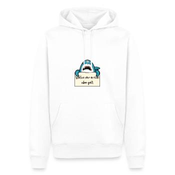 Hai lustiger Spruch humor Gefängnisbild - Männer Premium Bio Hoodie - Weiß - Vorne - Nico (187cm)