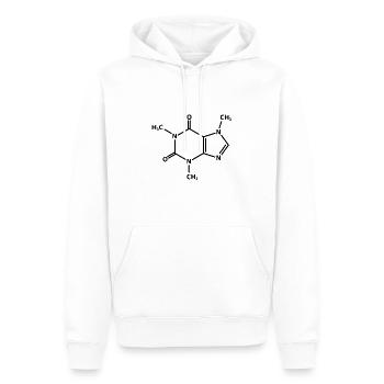 Caffeine Molecule - Men’s Premium Organic Hoodie - white - Front - Nico (187cm)